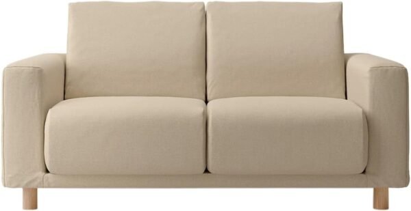 Heathered Beige Cotton Canvas Sofa Body 2 Seater for Urethane Pocket Coil