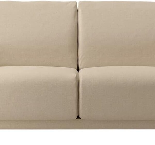 Heathered Beige Cotton Canvas Sofa Body 2 Seater for Urethane Pocket Coil