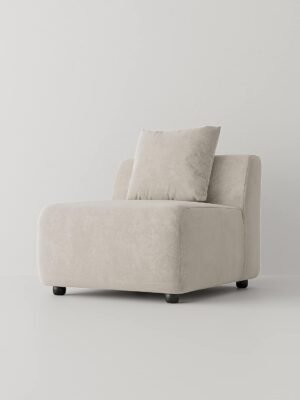 Luxury L-Shaped Upholstery Convertible Sectional Sofa, Contemporary Reversible Couch with Chaise Lounge for Living Room, Apartment, 1-Seater, Beige Armless