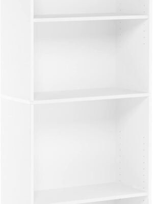 5-Shelf Bookcase, 5-Tier, White