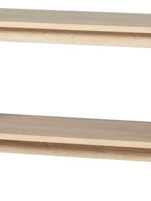 Modern Fluted-Door Low TV Stand for TVs up to 80 Inches, 70 Inch, Coastal Oak