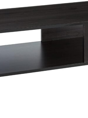 Mid Century Style Coffee Table with Wood Legs, Espresso Large Non-Lift Top