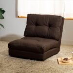 Multi-Use Sofa Bed, 3-, Width 23.6 inches (60 cm), 14 Levels of Reclining, 1 Seat, Sofa, Foldable, Width 23.6 x Depth 26.0 - Height Approx. 4.7-40.7 inches (60 x 66-205 x 12