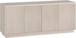 TV Stand, 57" Wide, Beech White