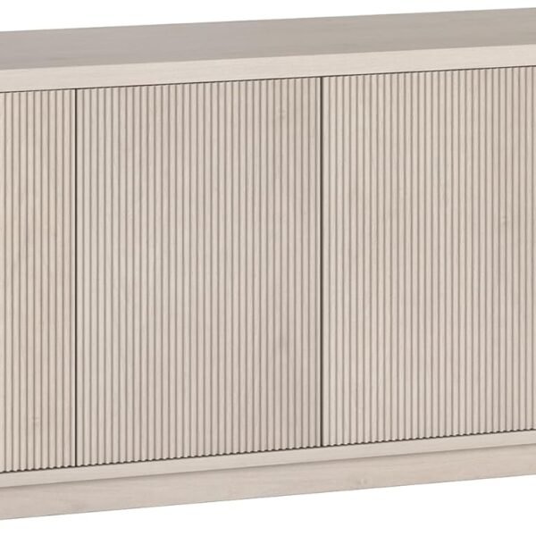 TV Stand, 57" Wide, Beech White