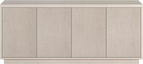 TV Stand, 57" Wide, Beech White