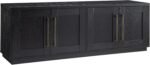 Rectangular TV Stand for TV's up to 80" in Black Grain