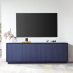 TV Stand, 70" Wide, Blue