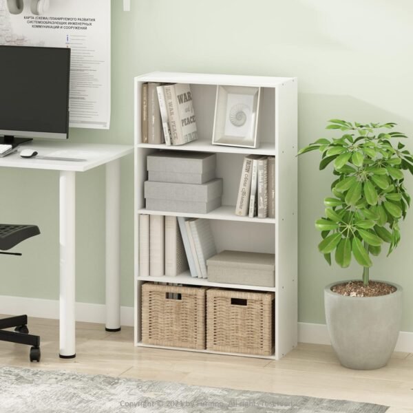 4-Tier Bookcase/Bookshelf/Storage Shelves, White