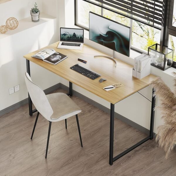 48 Inch Computer Desk, Modern Simple Style Desk for Home Office, Study Student Writing Desk, Walnut